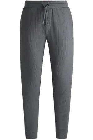 HUGO BOSS Pyjamasbukser i bomuldsblanding med broderet logo
