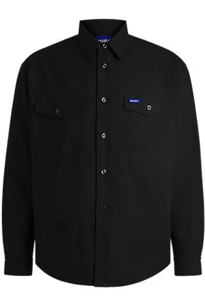 HUGO BOSS Foret yderskjorte med oversize fit i oxford-bomuld