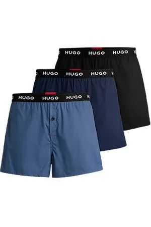 HUGO BOSS Pakke med tre par boxershorts i bomuld med logolinning