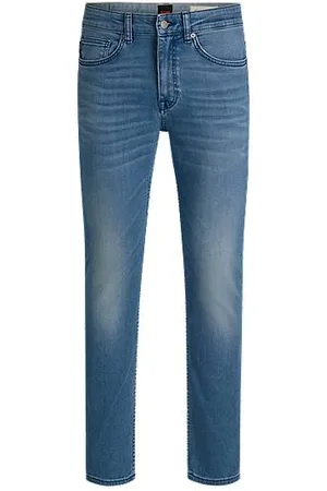 HUGO BOSS Delaware-jeans med slim fit i blå denim med ekstra stræk