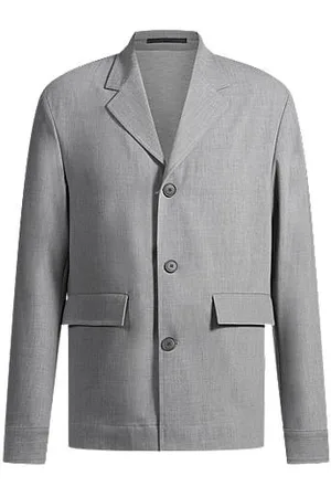 HUGO BOSS Relaxed fit jakke i sammensat stof med stræk