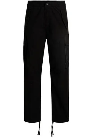 HUGO BOSS Cargobukser med baggy fit i ripstopbomuld