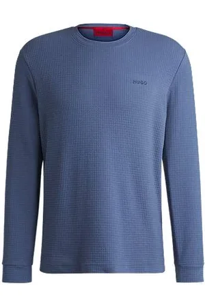 HUGO BOSS Pyjamas-top i bomuldsblanding med broderet logo