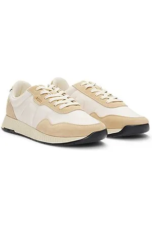 HUGO BOSS Sneakers i blandet materiale med ruskindsdetaljer