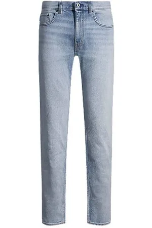 HUGO BOSS Jeans med slim fit i blå denim med slidt effekt