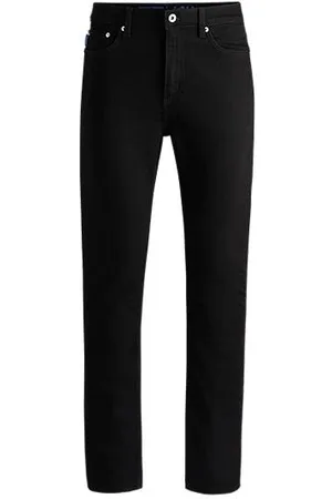 HUGO BOSS Jeans med slim fit i sort denim med stræk