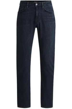 HUGO BOSS Delaware-jeans med slim fit i mørkeblå denim med stræk