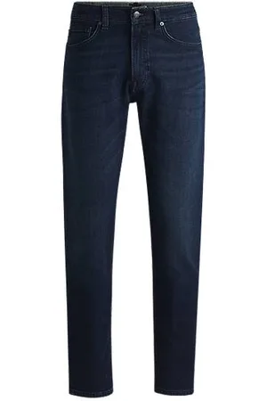 HUGO BOSS Tapered fit jeans i blå behagelig denim med stræk
