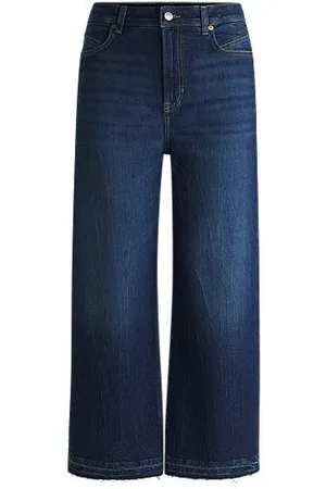HUGO BOSS Jeans med brede ben i indigoblå denim med stræk