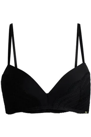 HUGO BOSS Push up-bh med blondekant og logodetalje