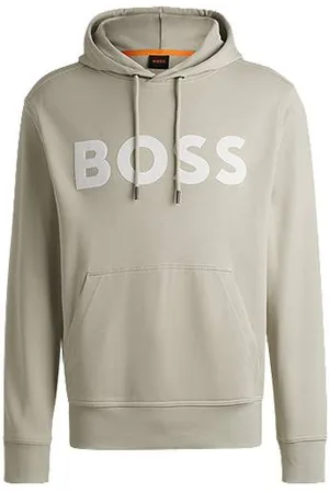 HUGO BOSS Relaxed fit hættetrøje i bomuldsfrotté med stort logo
