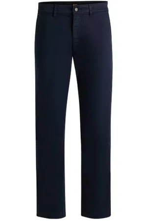 HUGO BOSS Regular fit chinos i bomuldssatin med stræk