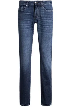 HUGO BOSS Delaware-jeans med slim fit i blå denim med behageligt stræk