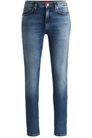 HUGO BOSS Jeans med extra slim fit i blå denim med stræk