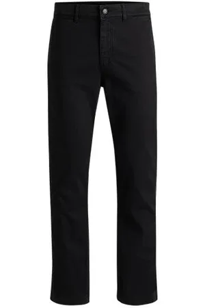 HUGO BOSS Regular fit chinos i bomuldssatin med stræk