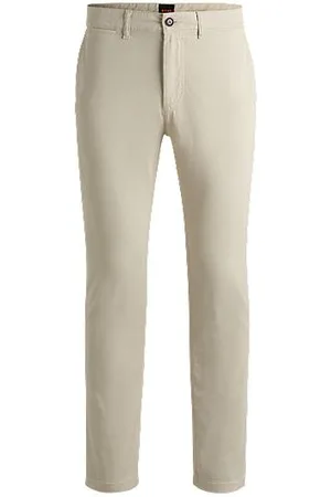HUGO BOSS Regular fit chinos i bomuldssatin med stræk