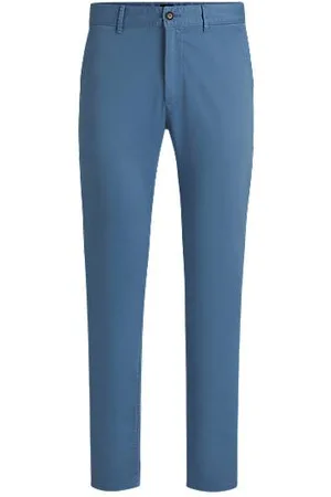 HUGO BOSS Slim fit chinos i bomuldssatin med stræk