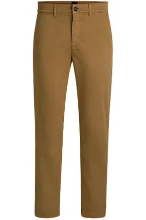 HUGO BOSS Regular fit chinos i bomuldssatin med stræk