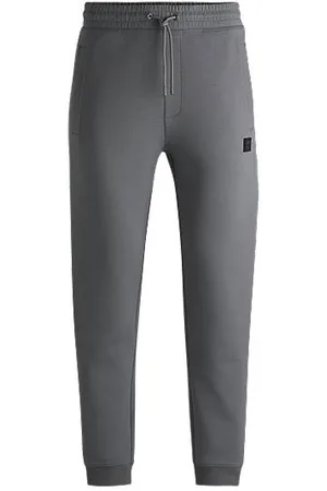 HUGO BOSS Tracksuit-bukser i bomuldsblanding med stablet logo