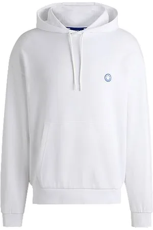 HUGO BOSS Hættetrøje i sweatkvalitet af bomuld med Happy -logo