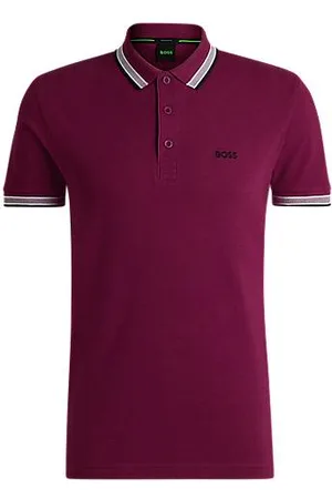 HUGO BOSS Paddy-poloshirt i bomuldspiqué med logo på underkraven