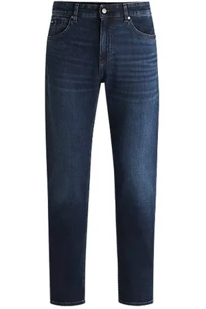 HUGO BOSS Maine-jeans med regular fit i blå denim med behageligt stræk