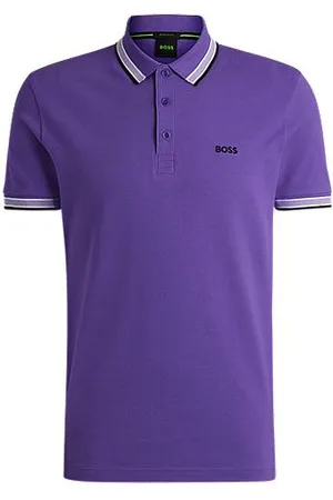 HUGO BOSS Paddy-poloshirt i bomuldspiqué med logo på underkraven