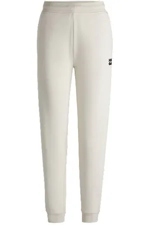 HUGO BOSS Tracksuit-bukser i bomuldsfrotté med stablet logo
