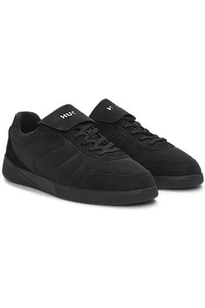 HUGO BOSS Sneakers med nubuckeffekt og foldet pløs