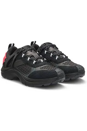 HUGO BOSS Signatursneakers med mesh og ruskind