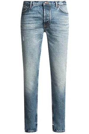 HUGO BOSS Jeans med tapered fit i lyseblå denim