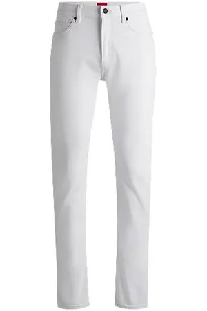 HUGO BOSS Jeans med slim fit i hvid denim med stræk