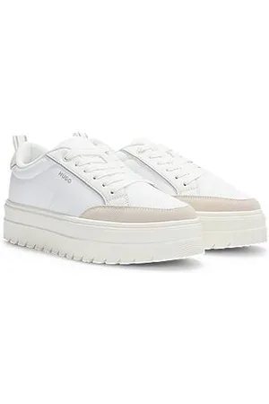 HUGO BOSS Platformsneakers med ruskindsdetaljer