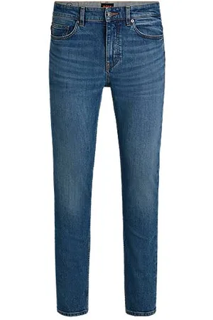 HUGO BOSS Delaware-jeans med slim fit i blå denim med behageligt stræk