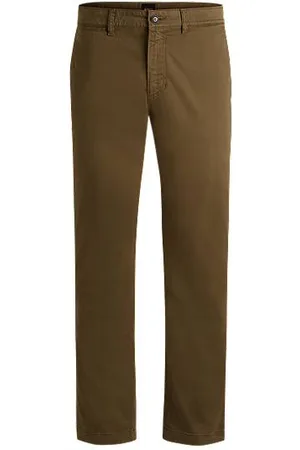 HUGO BOSS Regular fit chinos i bomuldssatin med stræk