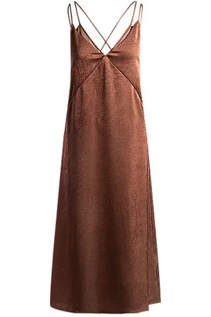 HUGO BOSS Stropkjole i tekstureret satin