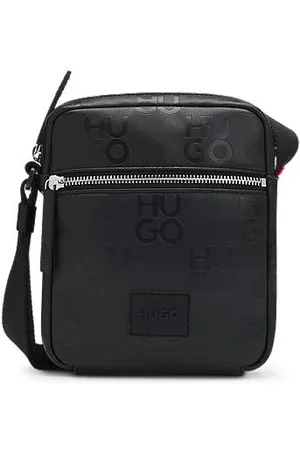 HUGO BOSS Skuldertaske i imiteret læder med logomønster