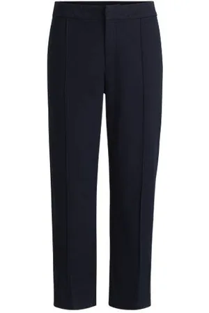 HUGO BOSS Chinos med tapered fit i bomuldssatin med stræk
