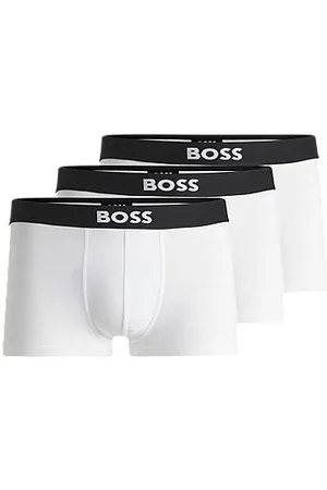 HUGO BOSS Pakke med tre par underbukser i bomuld med stræk og logolinning