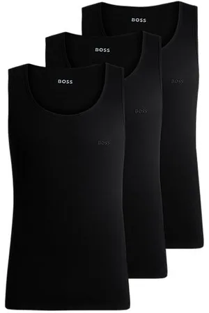 HUGO BOSS Pakke med tre tanktoppe i bomuld med broderede logoer