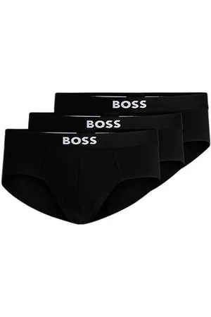 HUGO BOSS Pakke med tre par underbukser i bomuld med stræk og logolinning