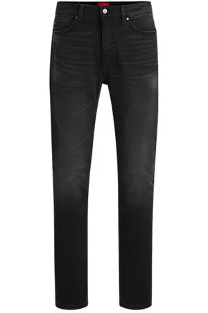 HUGO BOSS Jeans med slim fit i sort denim med stræk