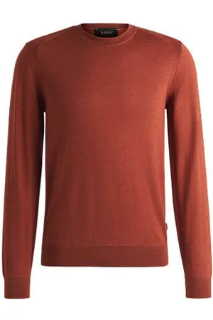 HUGO BOSS Sweater i regular fit i uld, silke og kashmir