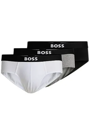 HUGO BOSS Pakke med tre par underbukser i bomuld med stræk og logolinning