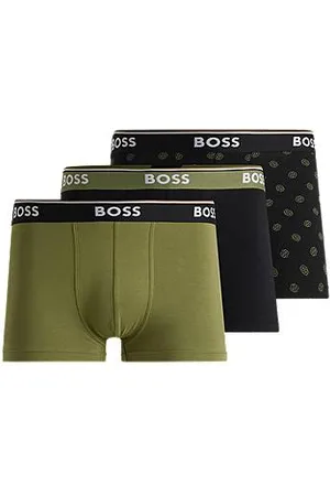 HUGO BOSS Pakke med tre par underbukser i bomuld med stræk og logolinning