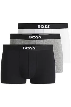 HUGO BOSS Pakke med tre par underbukser i bomuld med stræk og logolinning
