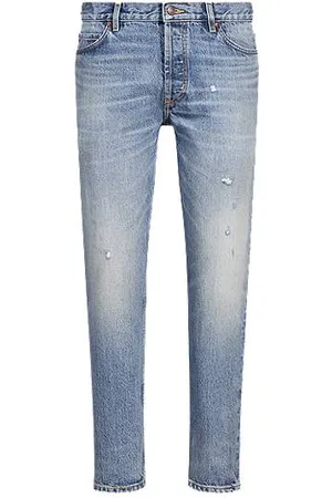 HUGO BOSS Jeans med tapered fit i kraftig blå denim