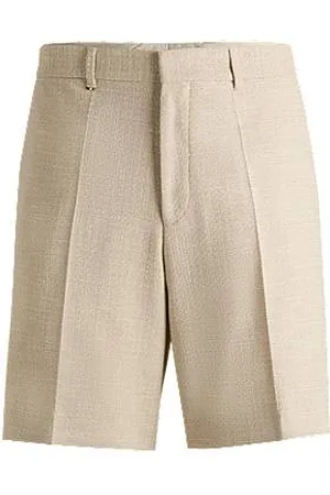 HUGO BOSS Formelle shorts i tweed med stræk