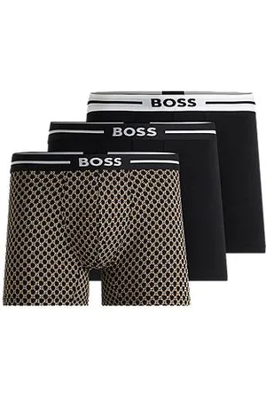 HUGO BOSS Pakke med tre par boxershorts med logo i bomuld med stræk