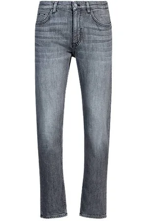 HUGO BOSS Delaware-jeans med slim fit i forvasket denim med stræk